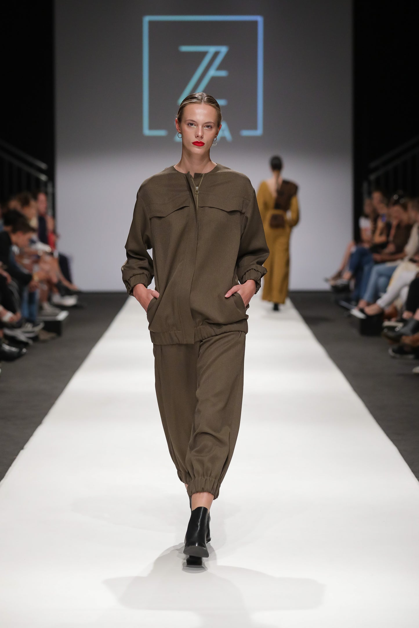 DARK OLIVE BOMBER JACKET