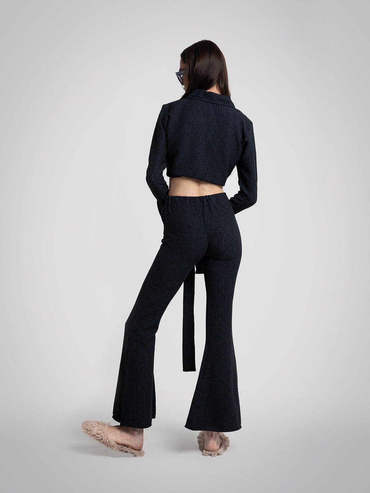 WRAP MINI KIMONO TROUSERS - winter edition - blue